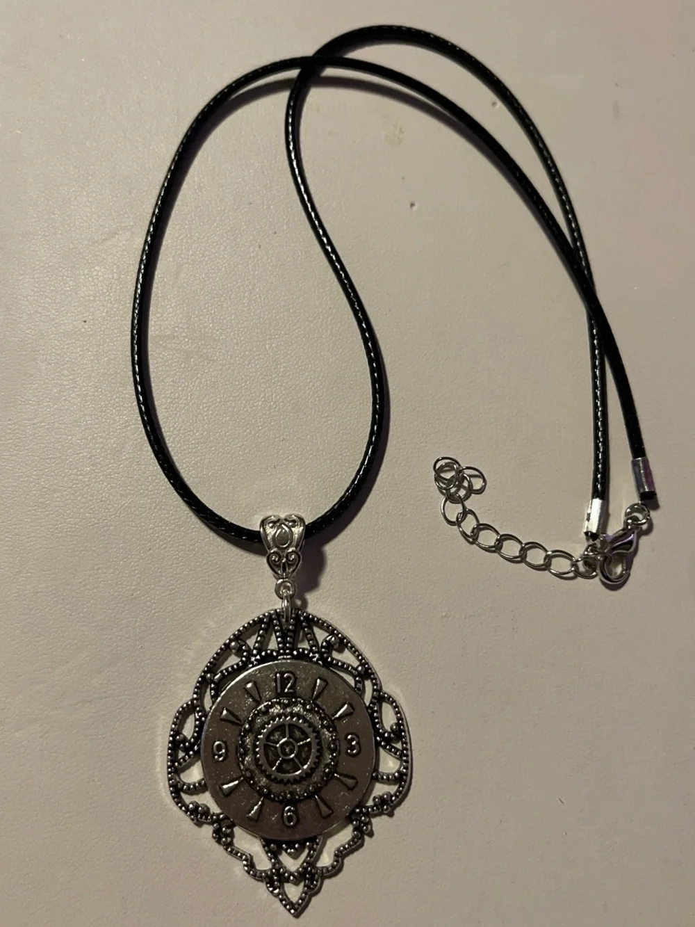 Silver Steampunk Gear Pendant Necklace - Women's Jewelry